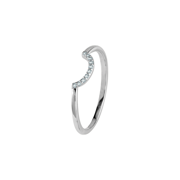 Jacques Lemans SE-R124A52 Damenring Ring Gr. 52 Sterlingsilber mit White Topaz